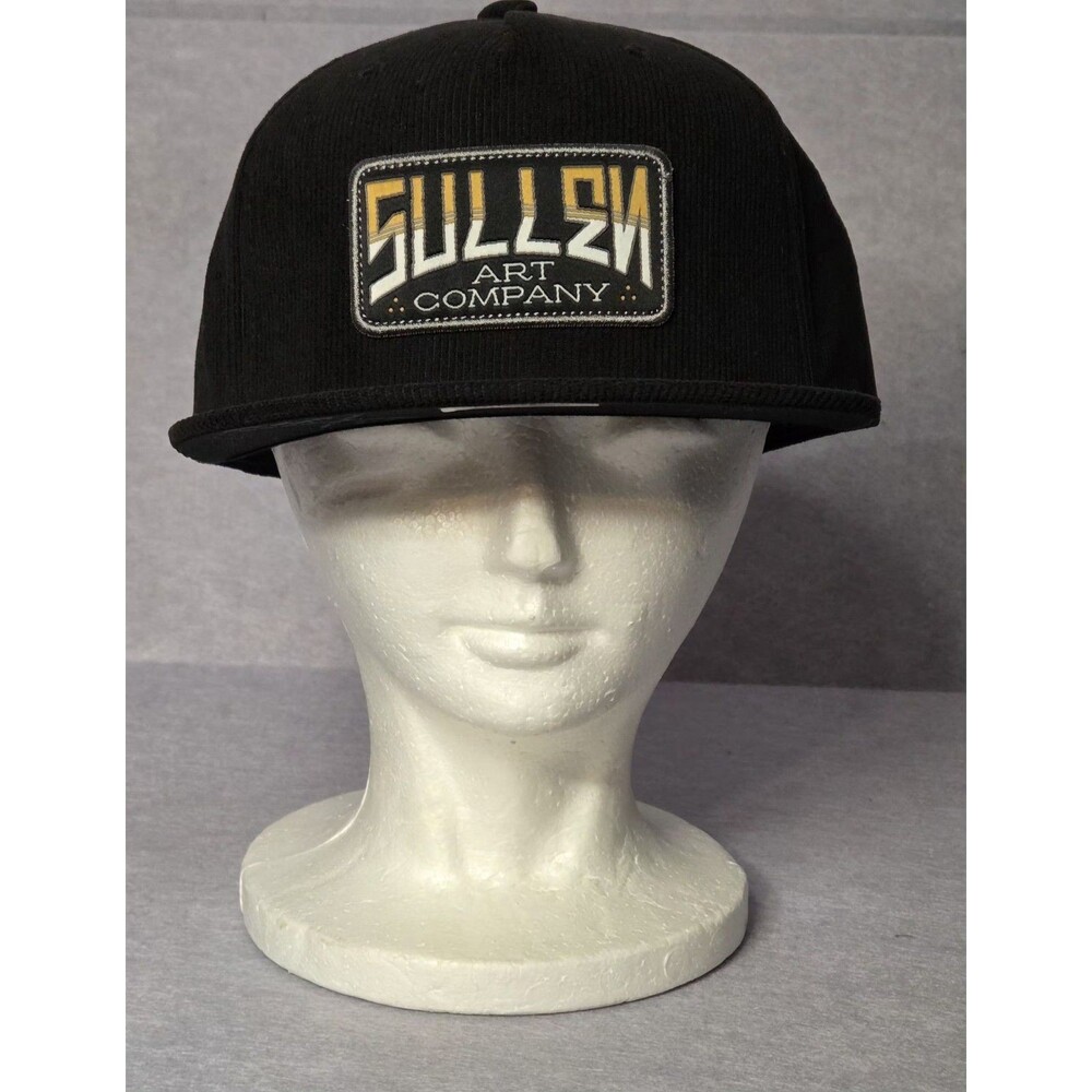 SULLEN Art  Collective TATTOO Black  Corduroy PATCH Logo Flat Brim Adj Back NWT